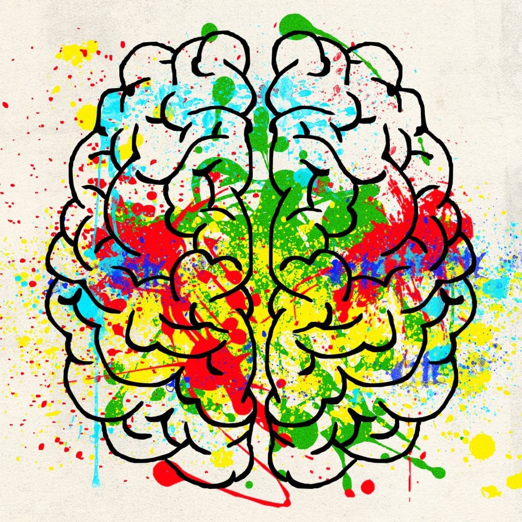 colorful illustration of brain